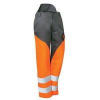 Professional high-visibility trousers for brushcutter operators